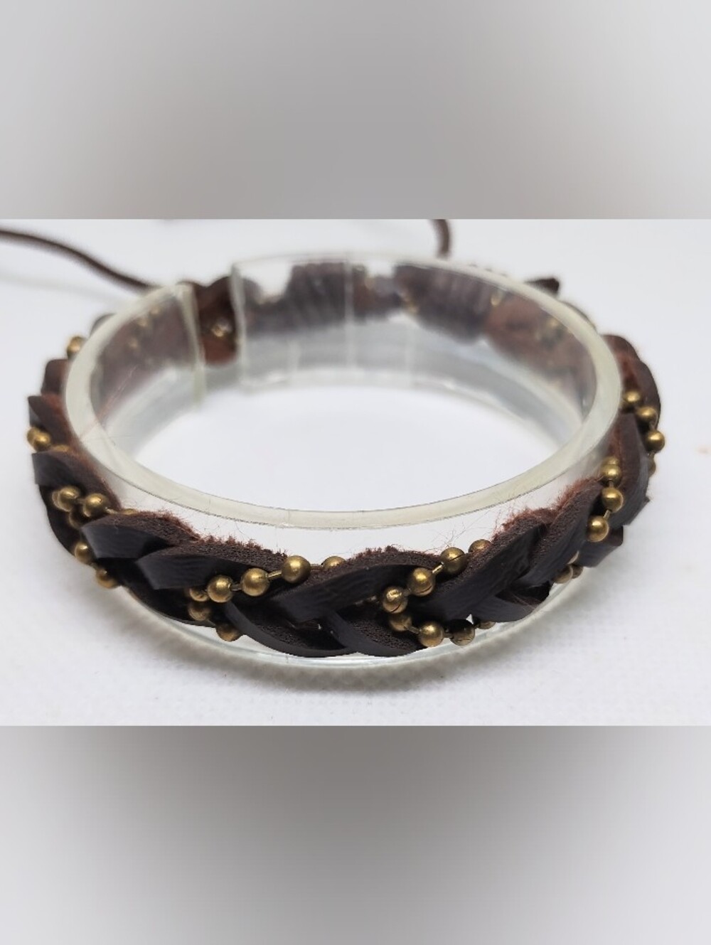 Men's Brown Braided Leather Bracelet Jewelry New G29